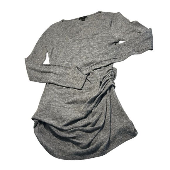 Halogen Rouched Side Crew Neck Long Sleeve Shirt Sz Small - Picture 5 of 10